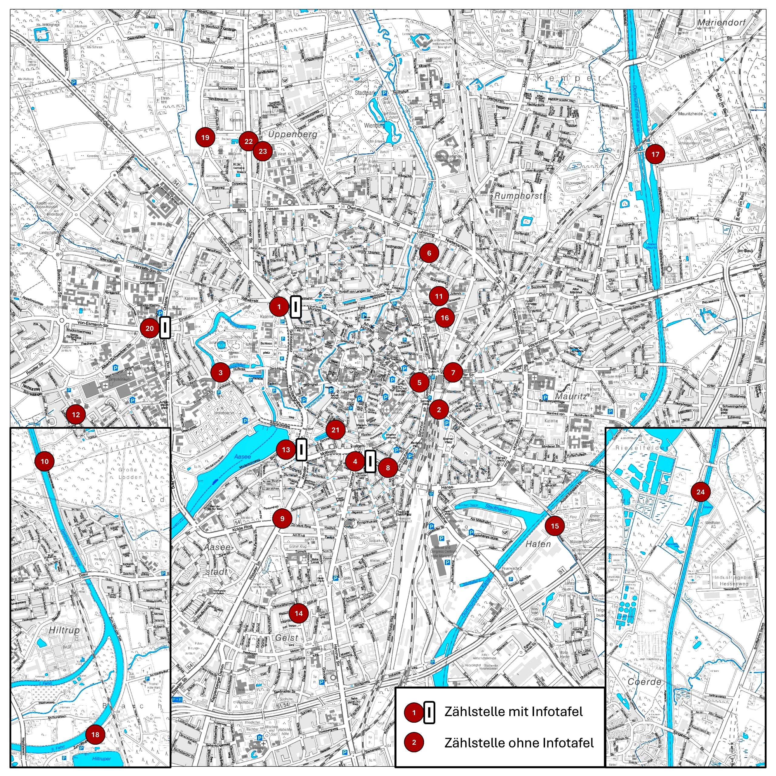 Radverkehrszählstellen in Münster: Ein Rückblick auf das Jahr 2025
