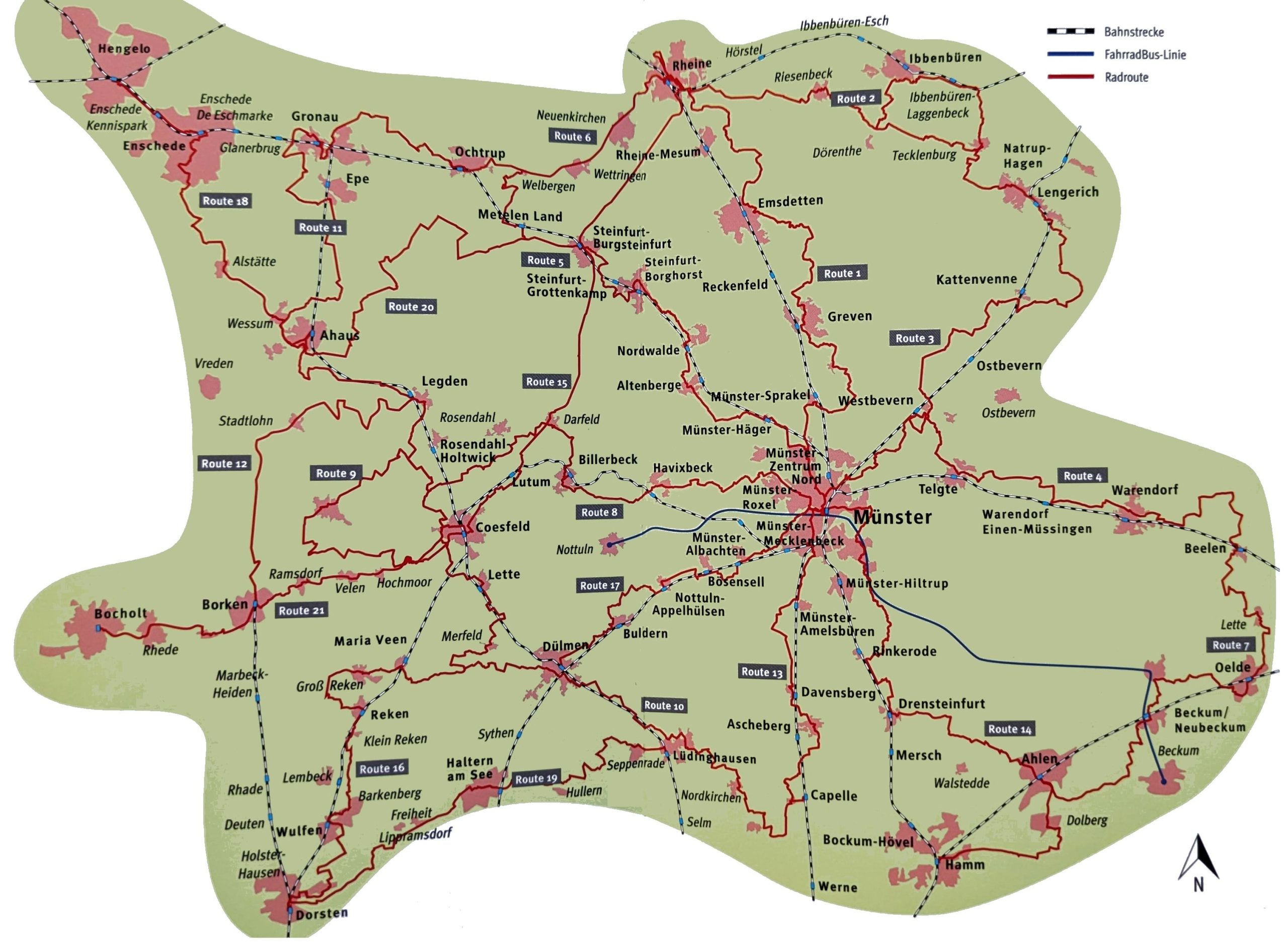 Neuer Bahn & Bike Planer für das Münsterland